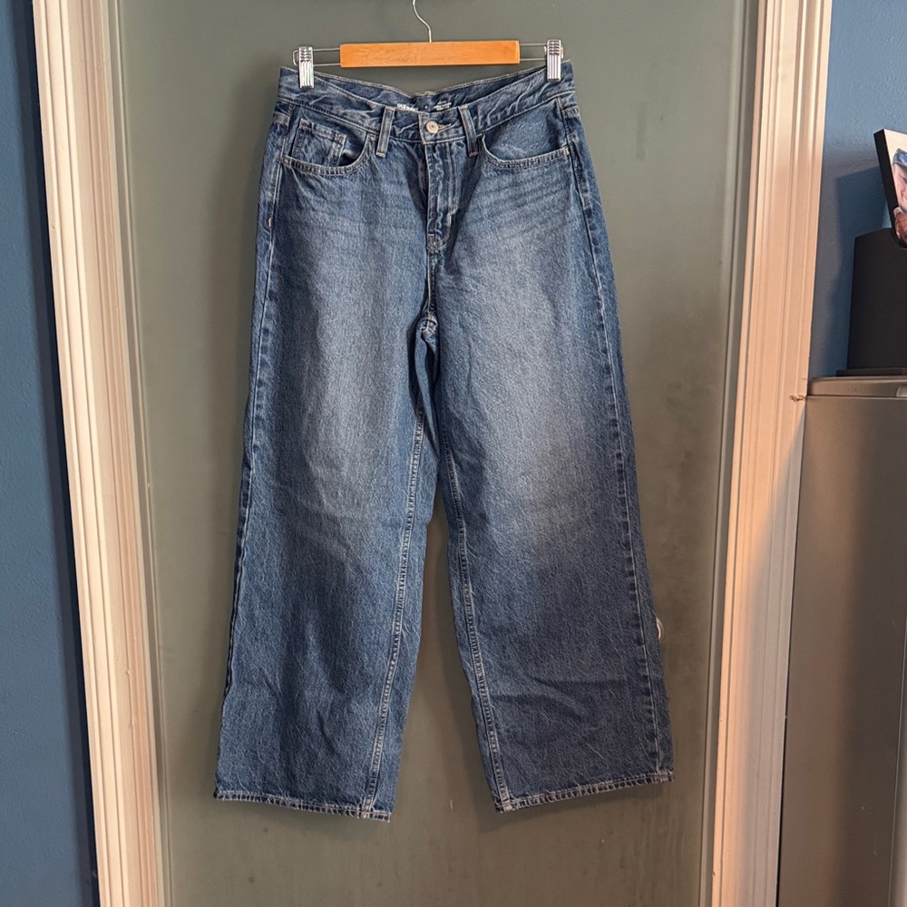 Old Navy Wide Leg Flare Jeans - Light Blue Wash